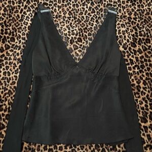 Burning Torch V-Neck Blouse